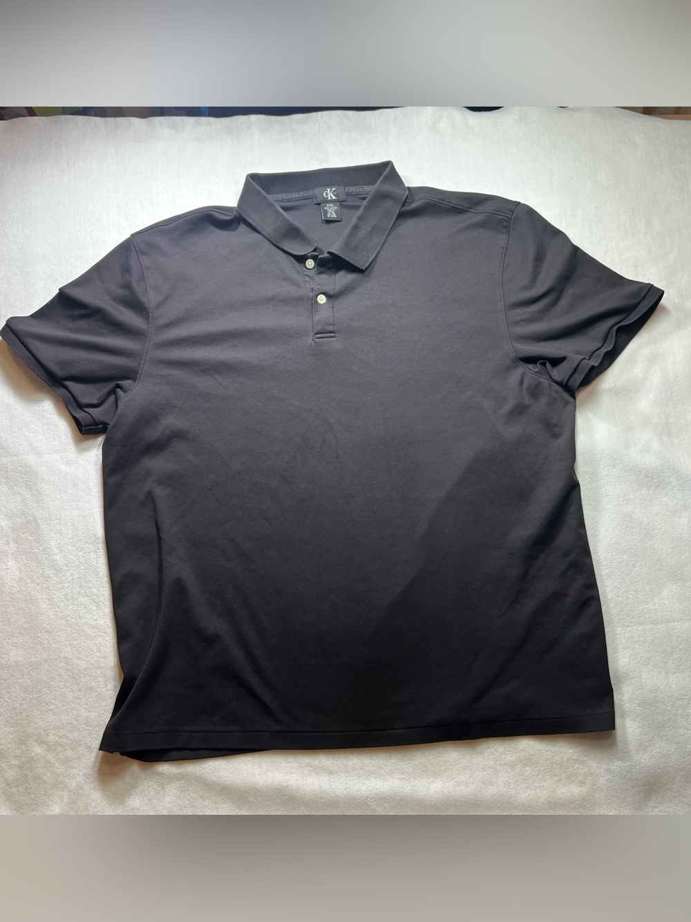 Calvin Klein Black Men's Short-Sleeve Polo
